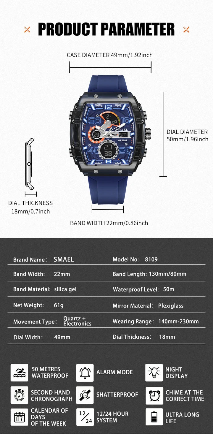 SMAEL 8109 Men's Sports Watch