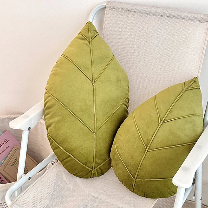 Green plants leaves rainforest pillows simple fabric waist pads cushions headrests bed decorations new styles for home use