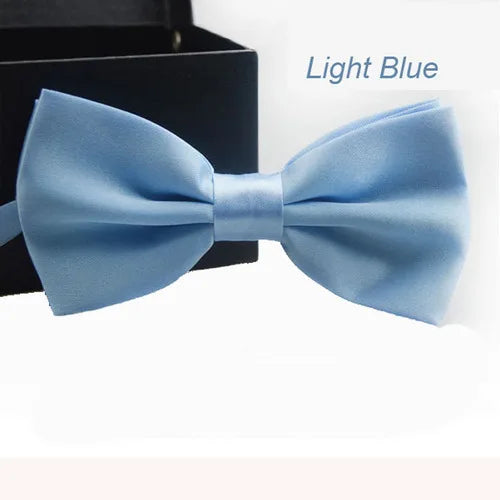 Classic Men Bowtie Boys Grils Children Bow Tie Fashion Solid Color Green Red Black White Green Wedding Ties Accessories