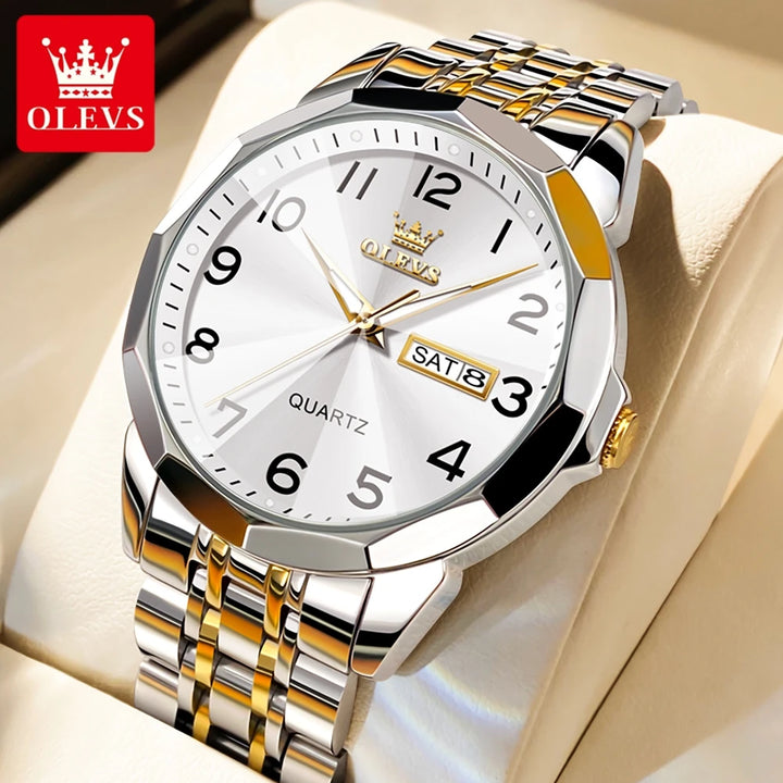 OLEVS™ – Luminous Waterproof Quartz Watch for Men