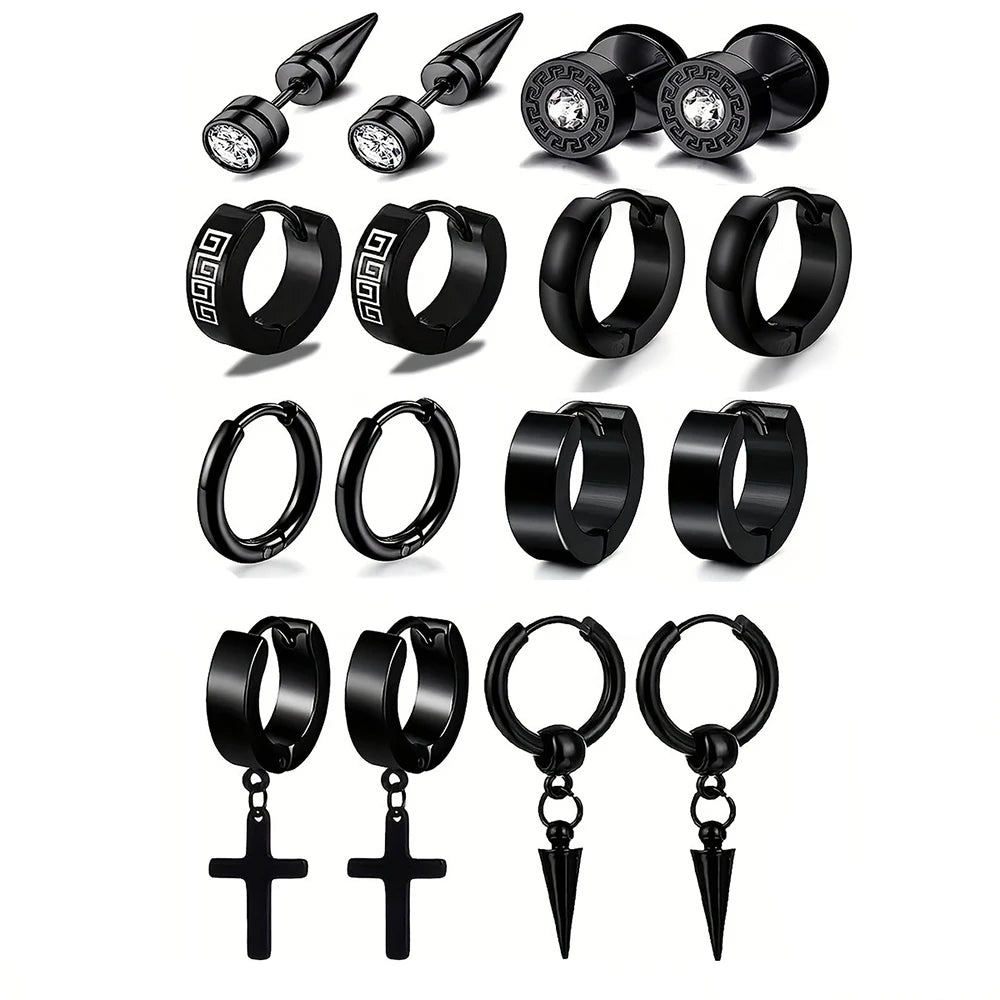 EdgeFusion™ – Trendy Stainless Steel Earring Set for Every Occasion