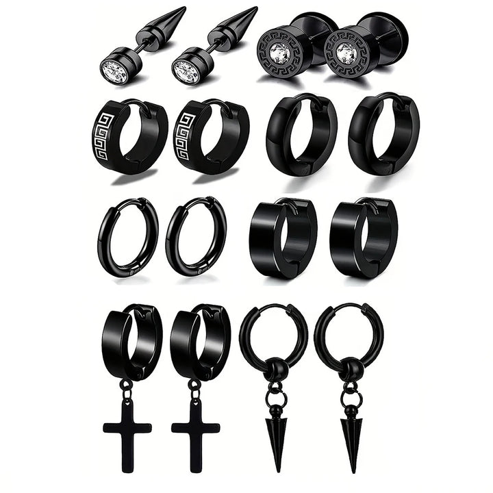 EdgeFusion™ – Trendy Stainless Steel Earring Set for Every Occasion