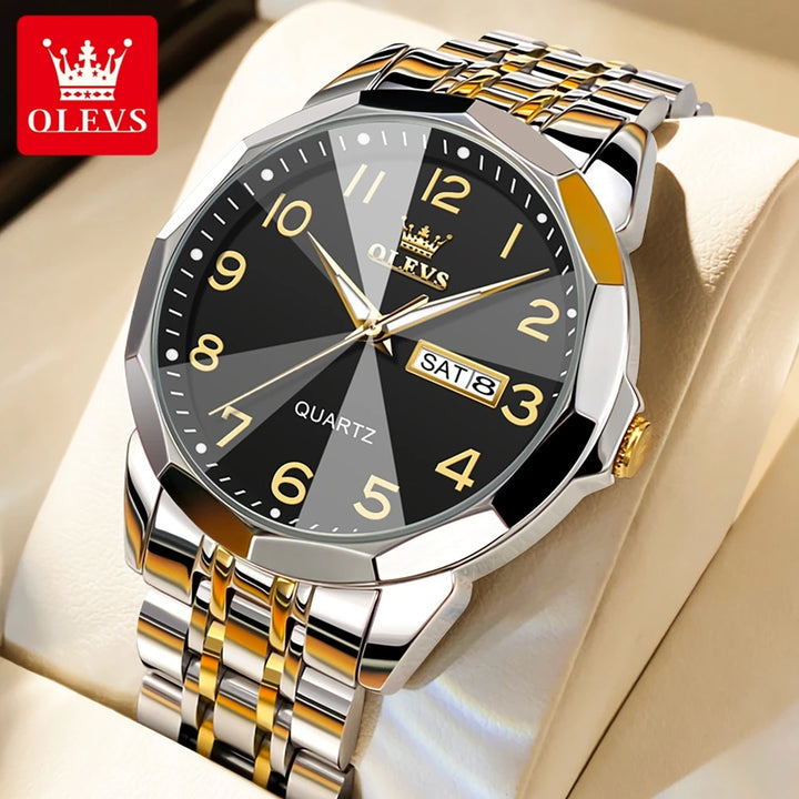 OLEVS™ – Luminous Waterproof Quartz Watch for Men