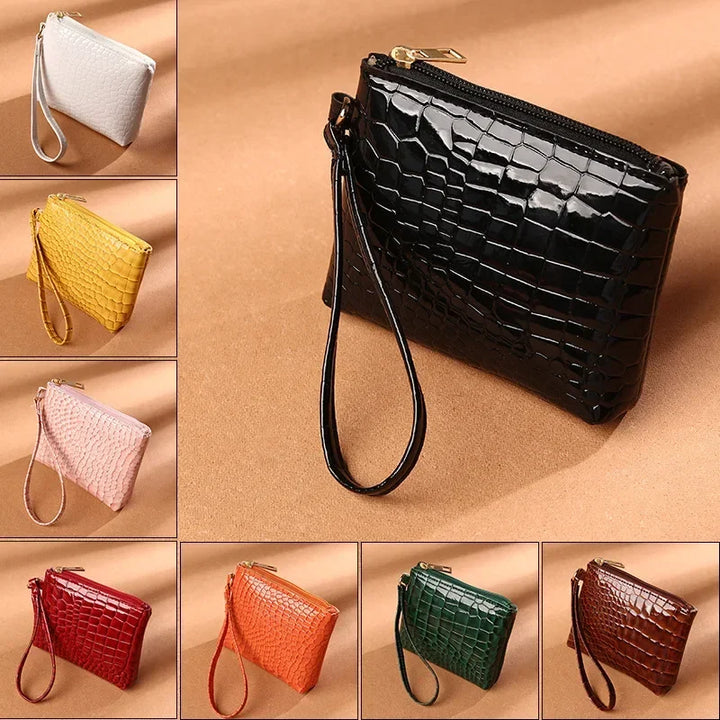 Solid Color Coin Purse – PU Leather Mini Wallet with Zipper for Women & Girls
