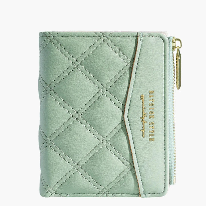 Fashion Embroidery Coin Purse Solid Color PU Short Wallet Zipper Card Bag Women