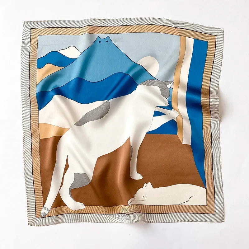 Mulberry Silk Square Scarf – Luxury Bandana & Headwrap for Women