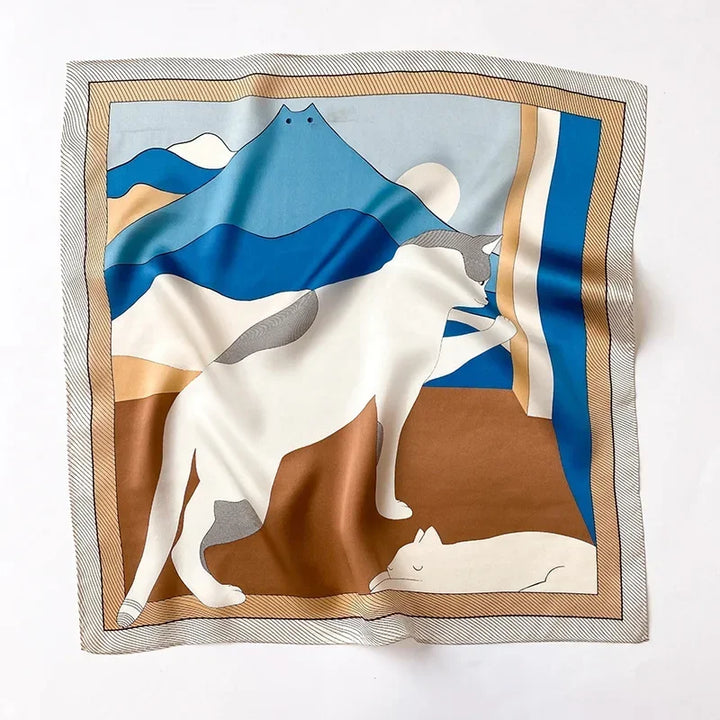 Mulberry Silk Square Scarf – Luxury Bandana & Headwrap for Women