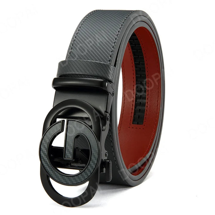 Men's Leather Belts Casual Automatic Buckle Belt Famous Designer Brand Luxury Leather Metal Buckle Cowskin Belts for Jeans Men