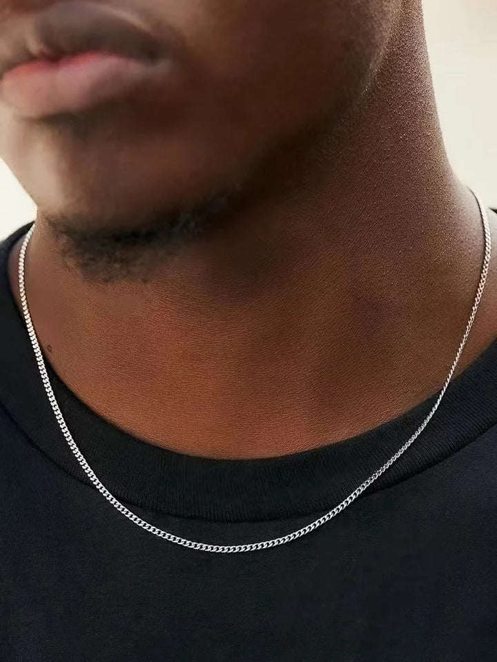 Titanium Steel Cuban Chain – Men's Fashion Necklace