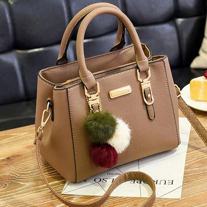 Women's Handbag PU Comfortable Fabric Hardware Buckle Large Capacity Simplicity Single Shoulder Crossbody Bag for Female