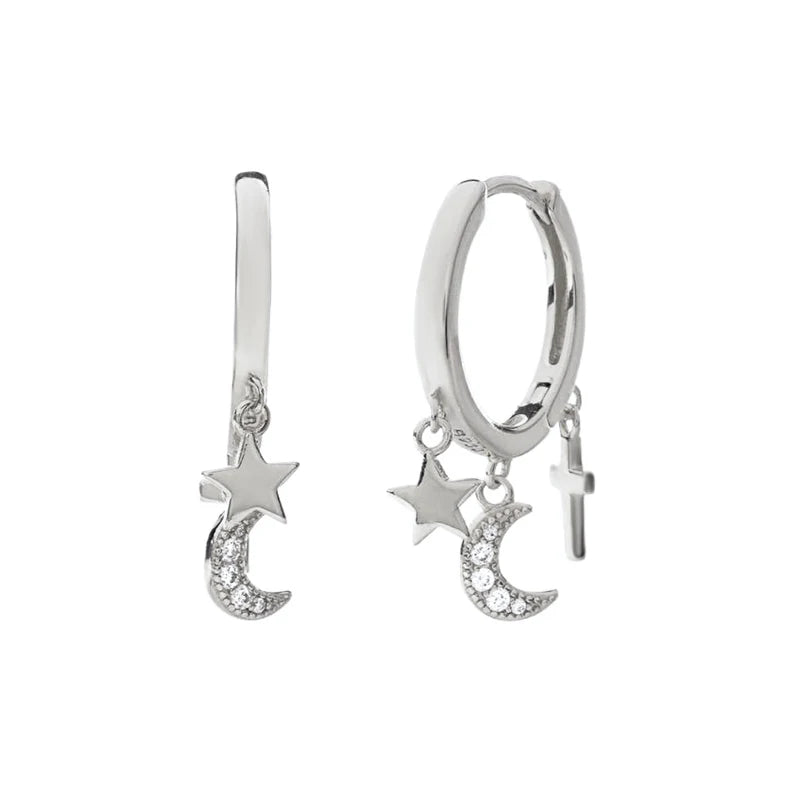 ZirconBloom™ – CANNER 18K Gold Plated Drop Earrings with Star Design