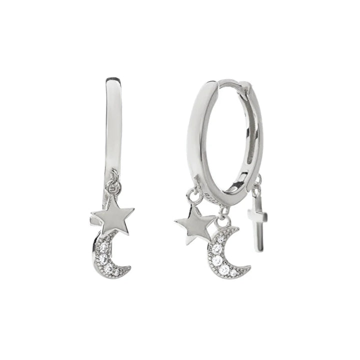 ZirconBloom™ – CANNER 18K Gold Plated Drop Earrings with Star Design