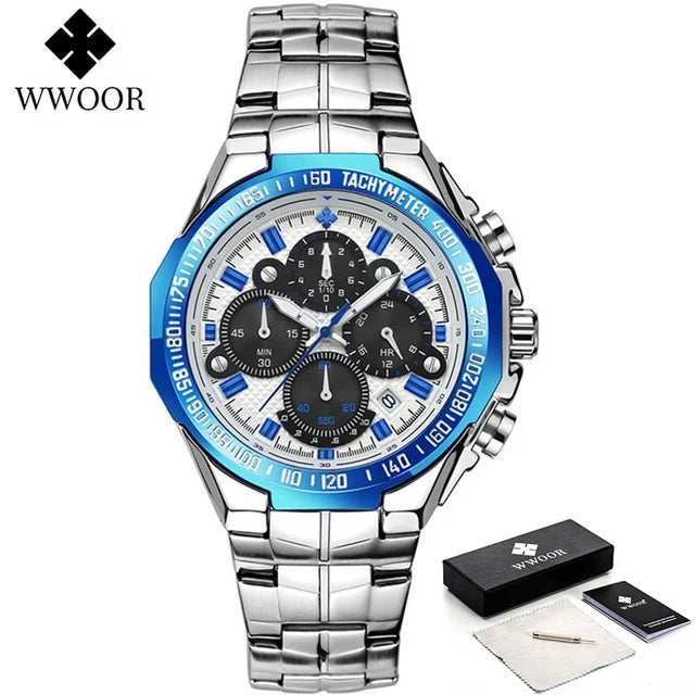 Gold Chronograph Watch – WWOOR Luxury Wristwatch for Men