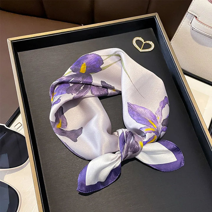 Mulberry Silk Square Scarf – Luxury Bandana & Headwrap for Women