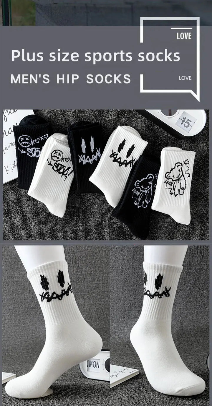 10 Pairs Men’s Sports Socks – Breathable, Casual, Ghost Face Style.