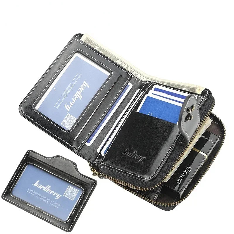 Short Hasp Wallet – PU Leather Coin Purse & Card Holder for Women