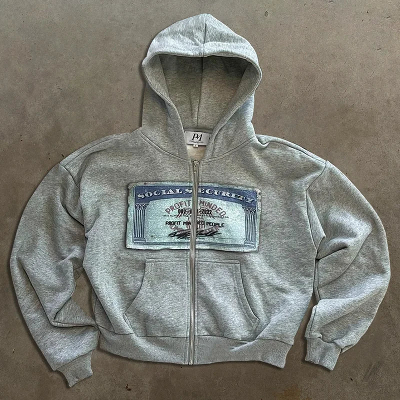 Y2K Retro Print Hoodie