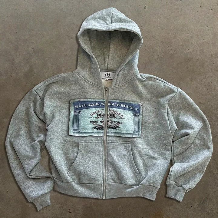 Y2K Retro Print Hoodie