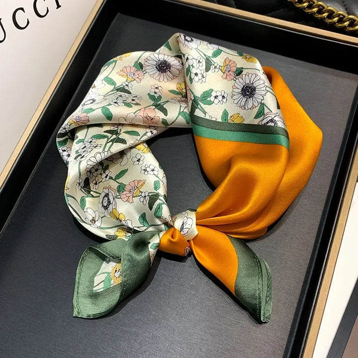 Mulberry Silk Square Scarf – Luxury Bandana & Headwrap for Women