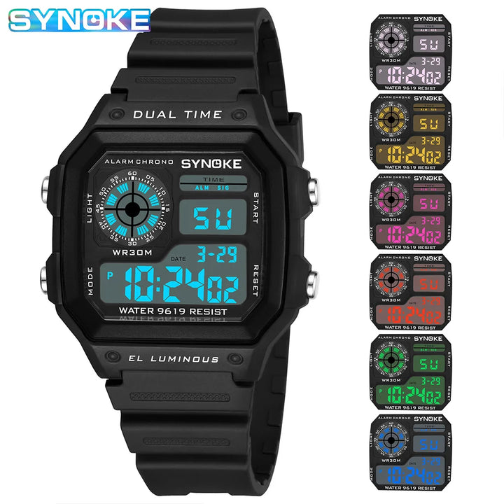 Synoke LED Watch – Waterproof Multifunction for Outdoor & Running