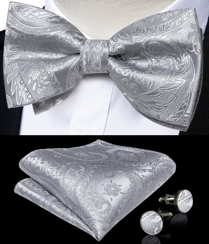 Men’s Pre-tied Bow Tie Set – Wedding & Groom Accessories