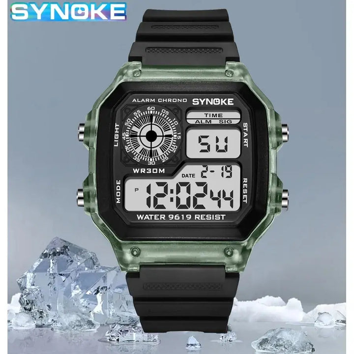 SYNOKE™ – Multifunction Digital Wristwatch with Seven Lights