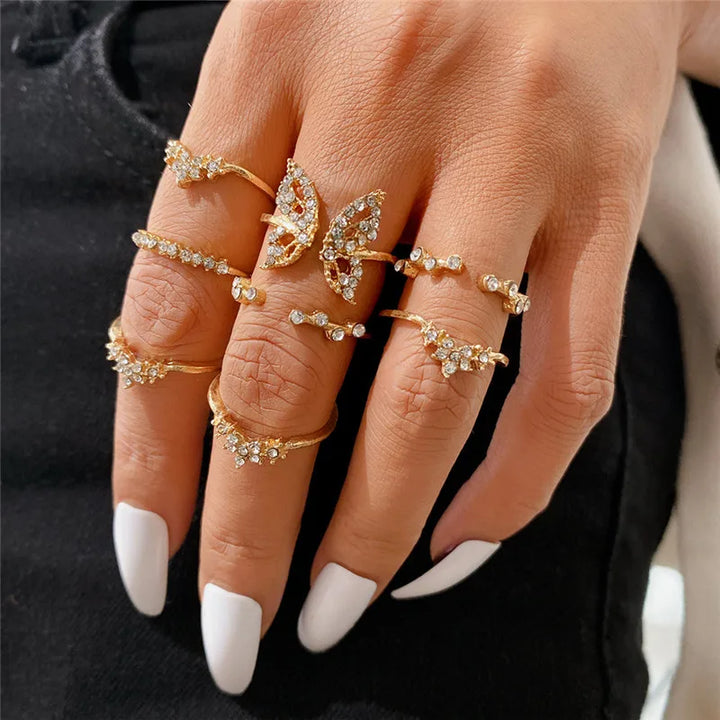 Silver Crystal Rings