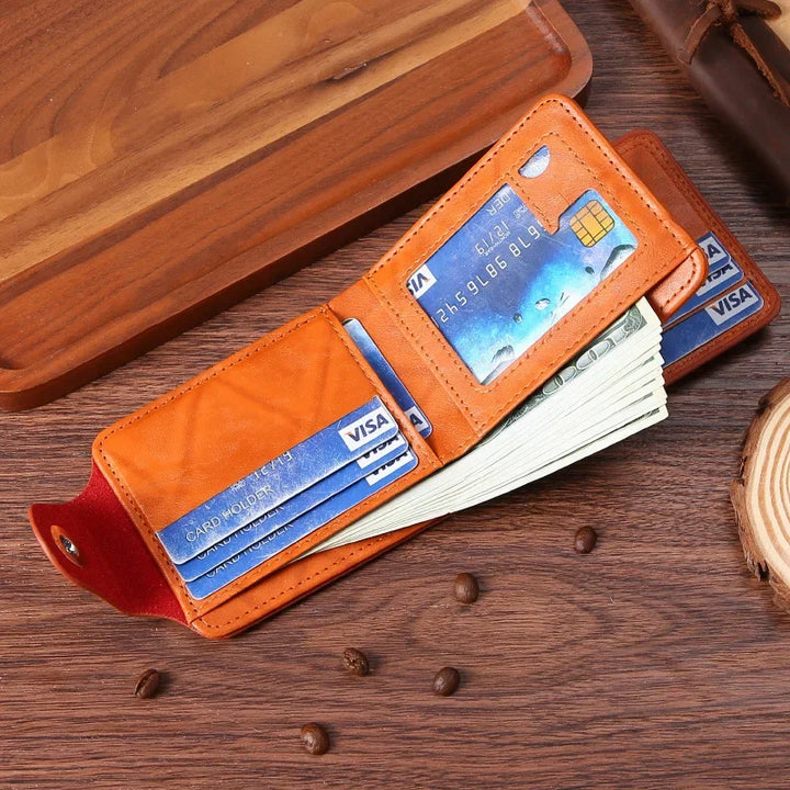 Men's Wallets With 100 US Dollar PatternWallet Male Leather Walet Photo Card HolderFashion Large Capacity Wallet Purse Bag