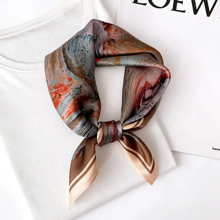 Mulberry Silk Square Scarf – Luxury Bandana & Headwrap for Women