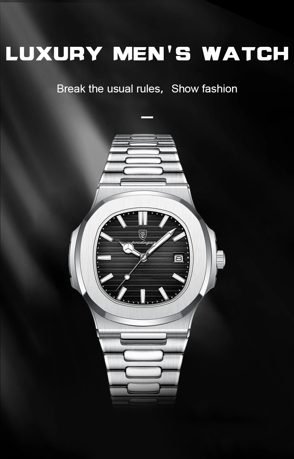POEDAGAR Luxury Sports Watch for Men