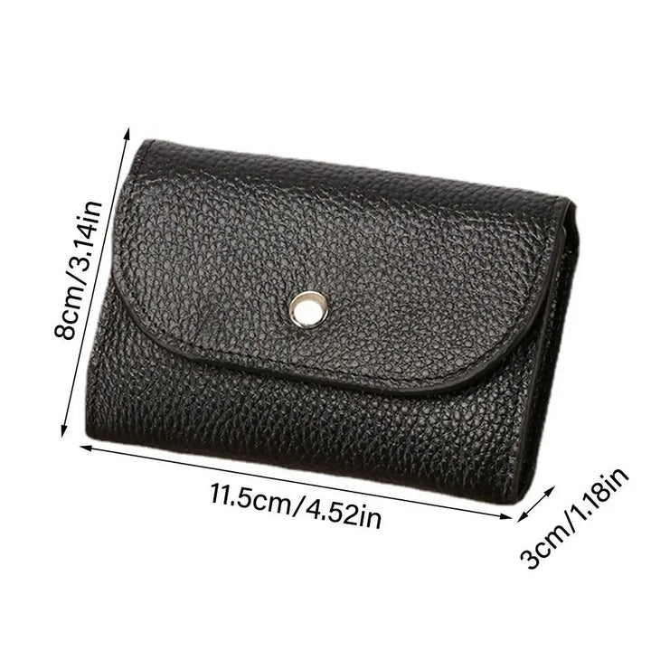 Portable Leather Coin Purse – Large Capacity Wallet & Card Holder