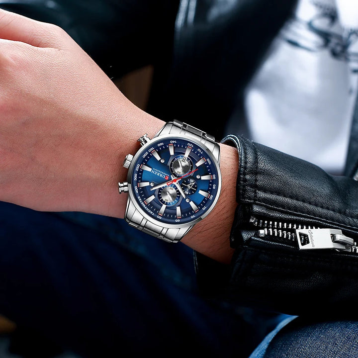 Top Brand CURREN Watch – Men’s Waterproof Chronograph with Date Function