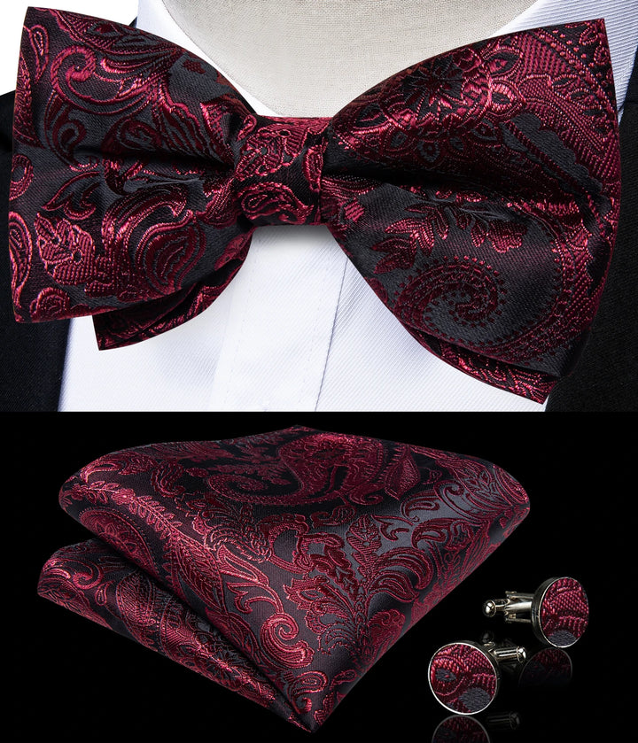 Men’s Pre-tied Bow Tie Set – Wedding & Groom Accessories