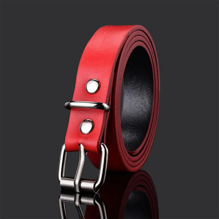 Children PU Leather Belts Boys Girls Kid Waist Strap Waistband Metal Buckle For Jeans Pants Trousers Dress Adjustable Belt