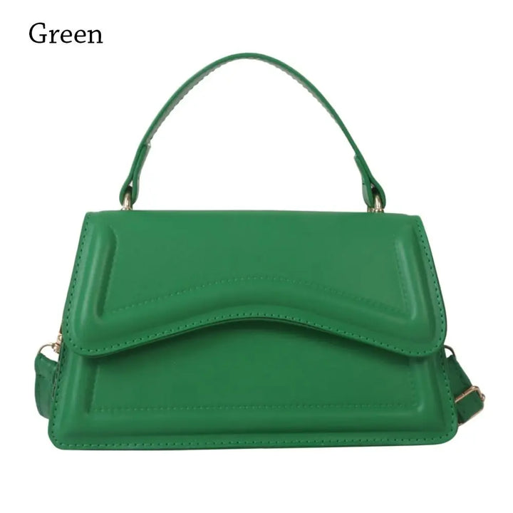 Women’s PU Leather Crossbody Bag – Solid Color Shoulder Tote & Messenger Purse
