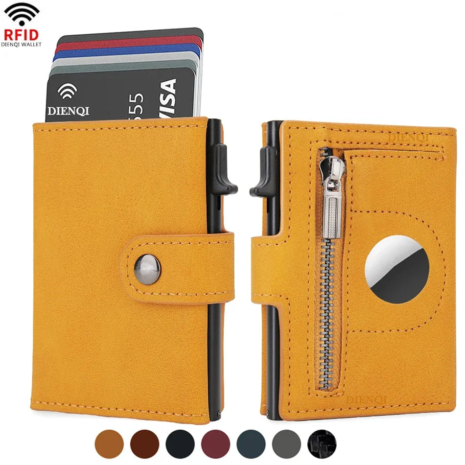 RFID Slim Wallet for AirTag – Men's Minimalist Card Holder