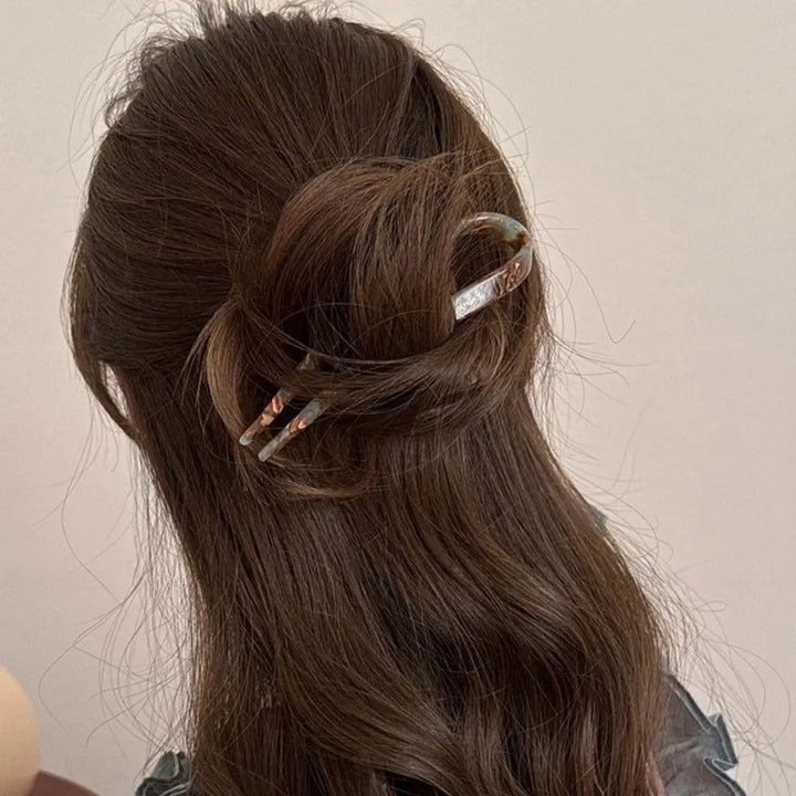 Hairstyle Tool Hair Accessories Hair Fork U-Shaped Headbands Hair Sticks Acetate Headwear Hairpin for Women/Girls