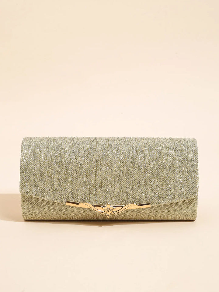 Sparkly Envelope Clutch – Wedding & Party Purse with Detachable Chain