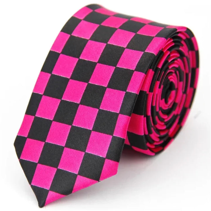 Narrow Tie for Men Women  5cm (2") Skinny Wedding Black Blue Red Pink White Purple Green Gray Piano Skull Print Slim Necktie