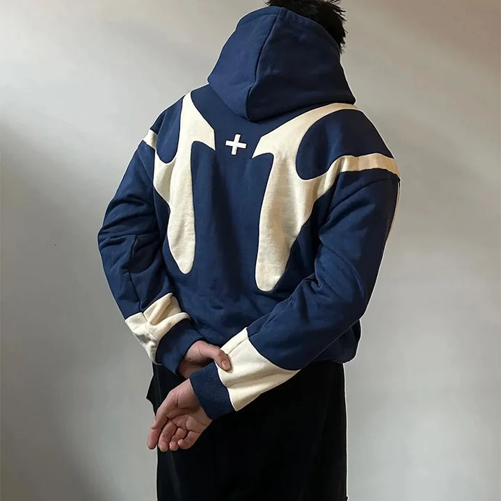 Y2K Devil Letter Zip Hoodie