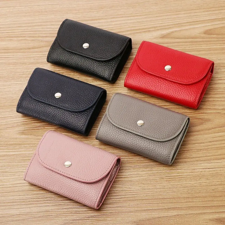 Portable Leather Coin Purse – Large Capacity Wallet & Card Holder