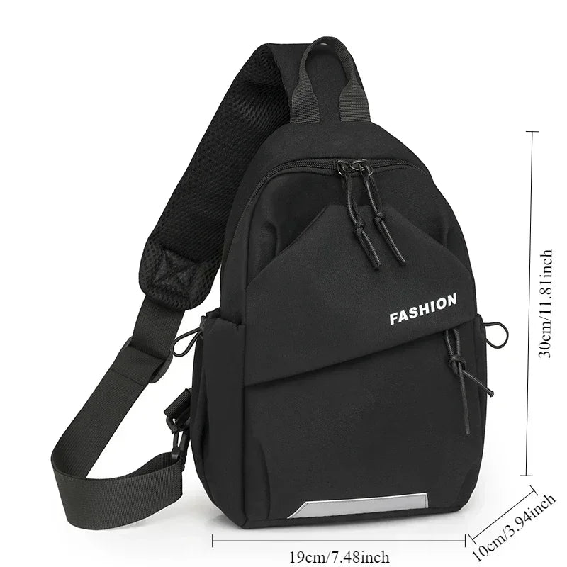 Unisex Stylish Nylon Crossbody Bag Fashionable Chest Pack Shoulder Bag for Everyday Use