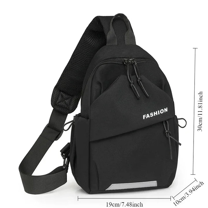 Unisex Stylish Nylon Crossbody Bag Fashionable Chest Pack Shoulder Bag for Everyday Use