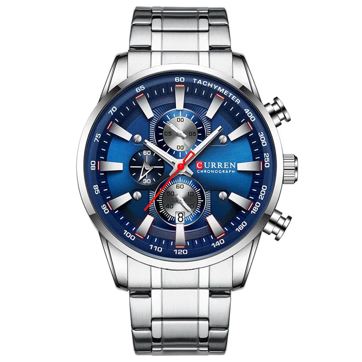 Top Brand CURREN Watch – Men’s Waterproof Chronograph with Date Function