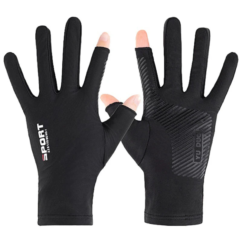 Outdoor Winter Fishing Gloves Waterproof Three Or Two Fingers Cut Anti-slip Climbing Keep Warm Hiking Camping Riding Gloves