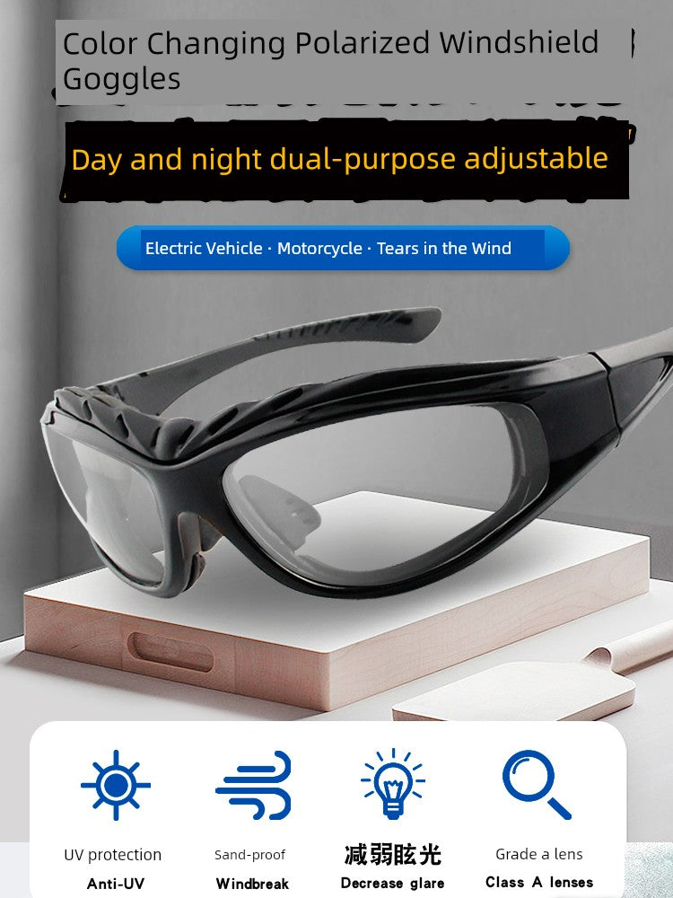 Cycling Windshield and Sand Discoloration Polarized Retro Motorcycle