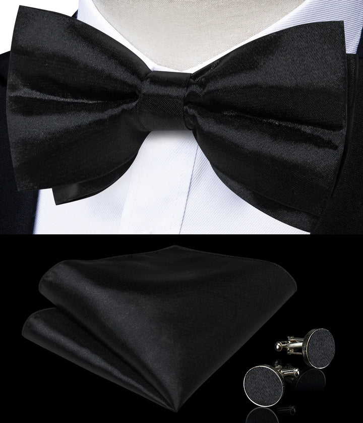 Men’s Pre-tied Bow Tie Set – Wedding & Groom Accessories