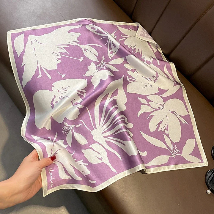 Mulberry Silk Square Scarf – Luxury Bandana & Headwrap for Women