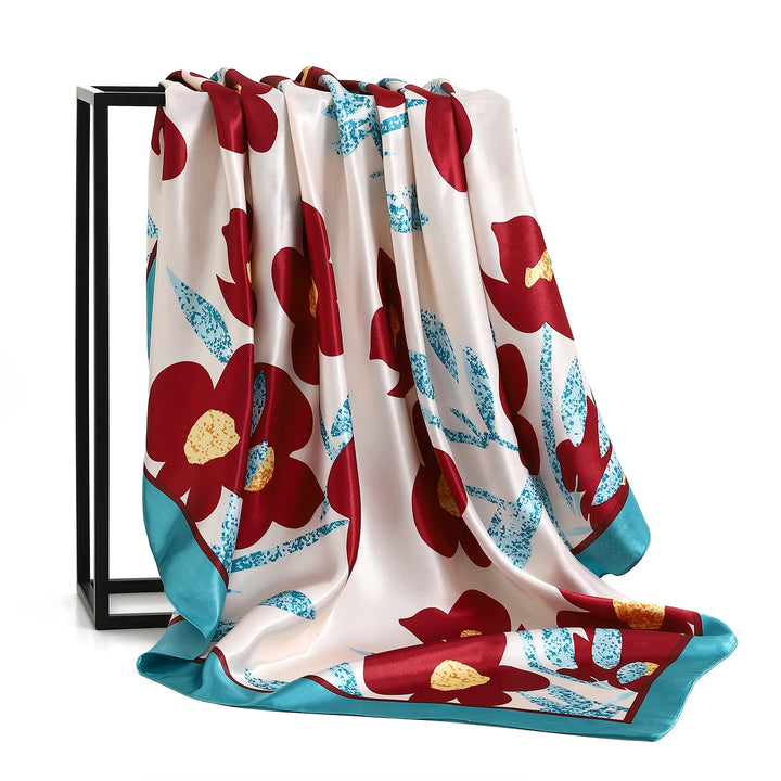 90×90cm Twill Scarf – Printed Silk Bandana for Women & Office Looks