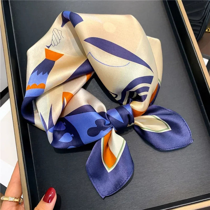 Mulberry Silk Square Scarf – Luxury Bandana & Headwrap for Women